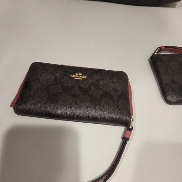 Coach Brown and Raspberry Women's Crossbody Set - Picture 3 of 15